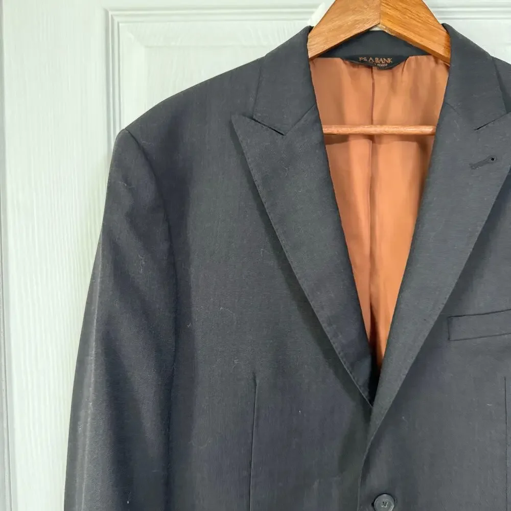 Jos. A. Bank Men's Charcoal 100%Wool Slim Fit Sportscoat Blazer Size 42R